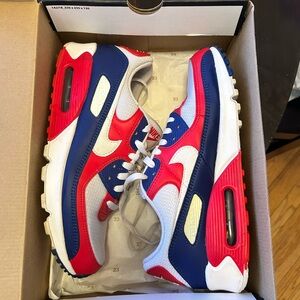 Size 9.5 Nike Air Max Red,white,&blue
